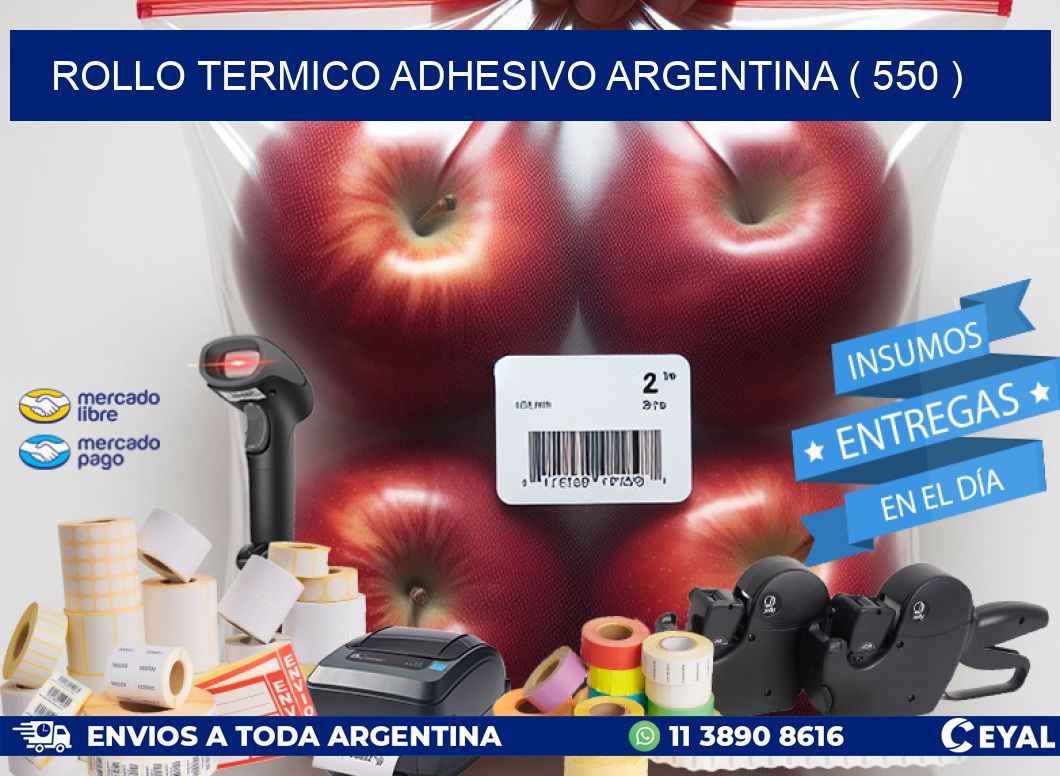 ROLLO TERMICO ADHESIVO ARGENTINA ( 550 )