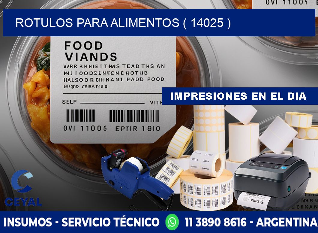 ROTULOS PARA ALIMENTOS ( 14025 )