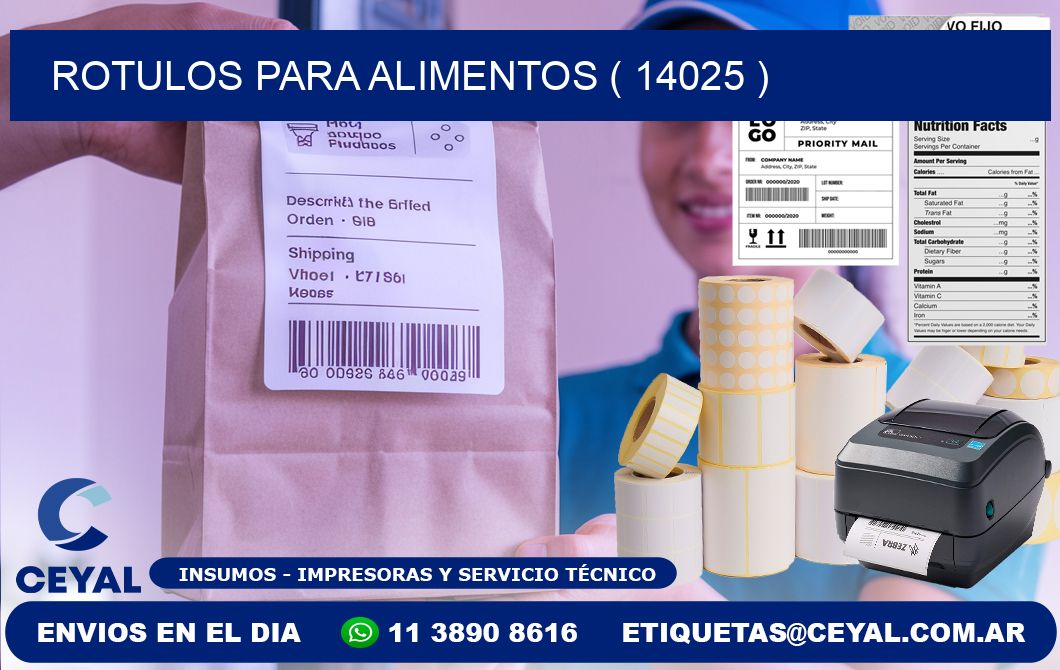 ROTULOS PARA ALIMENTOS ( 14025 )