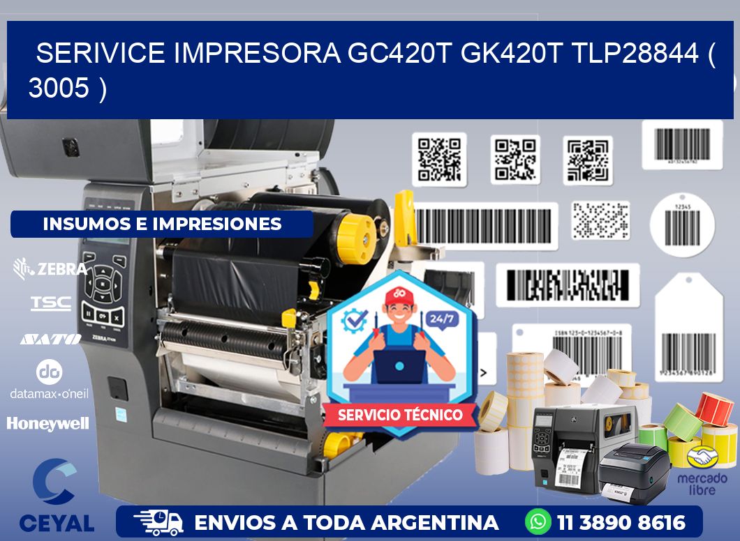 SERIVICE IMPRESORA GC420T GK420T TLP28844 ( 3005 )
