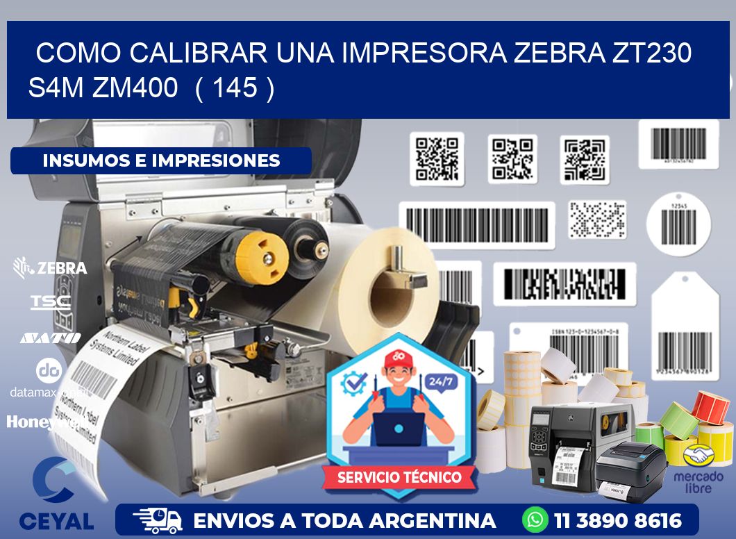 como calibrar una impresora zebra zt230 S4M ZM400  ( 145 )