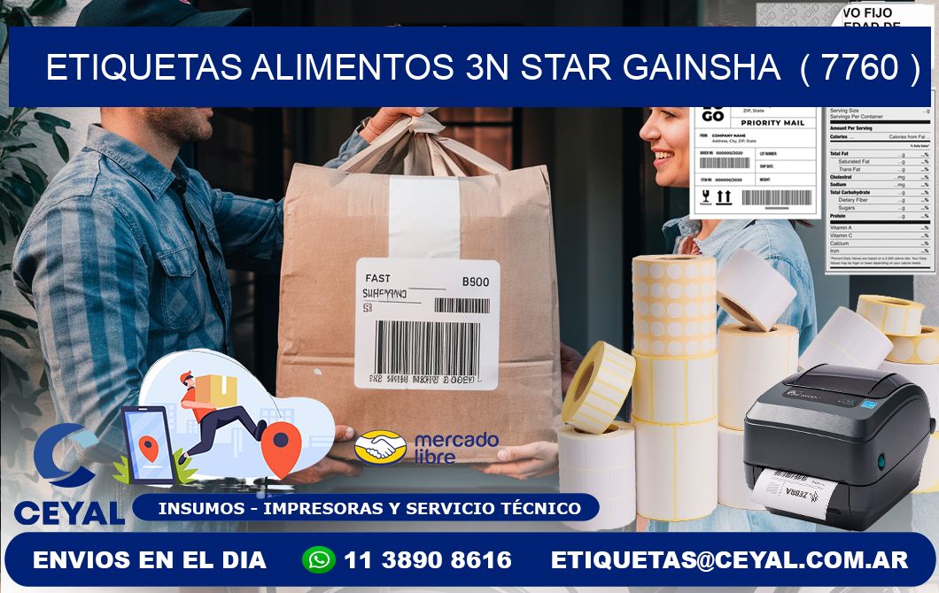 etiquetas alimentos 3n star gainsha  ( 7760 )