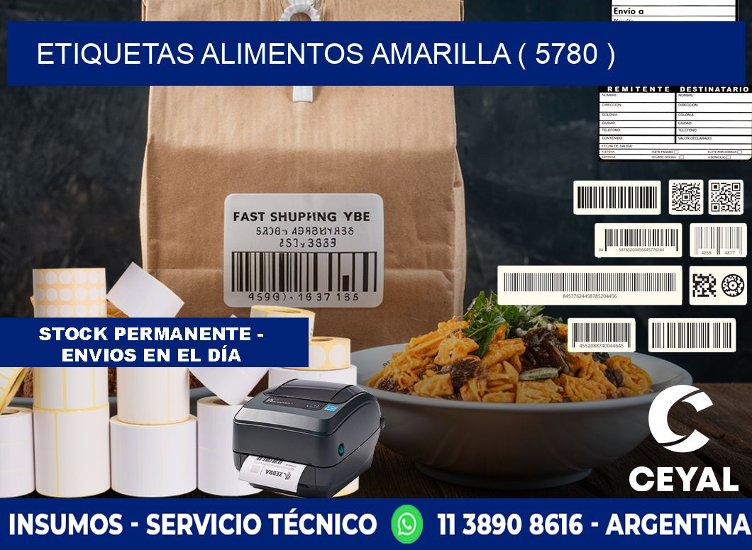etiquetas alimentos amarilla ( 5780 )