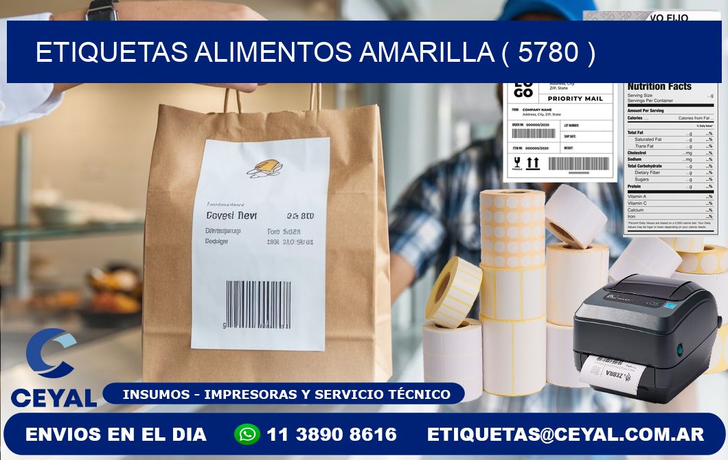 etiquetas alimentos amarilla ( 5780 )