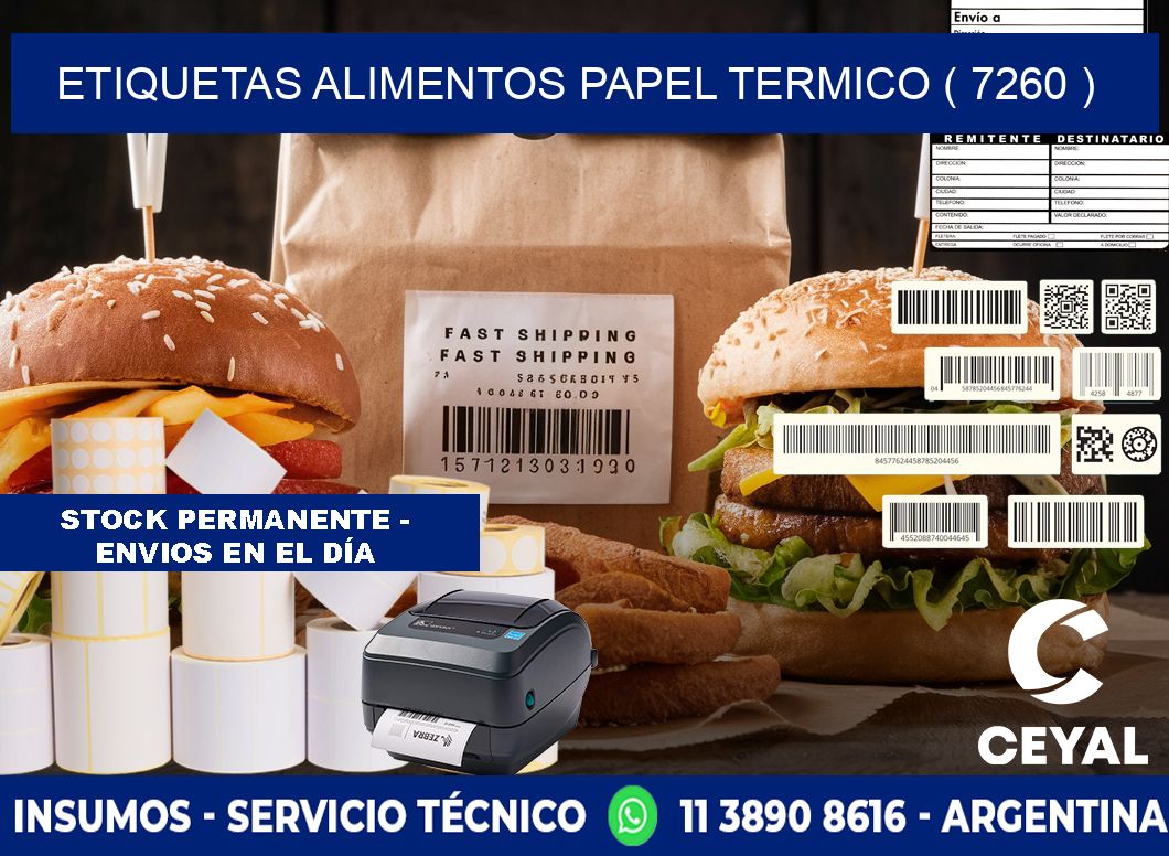 etiquetas alimentos papel termico ( 7260 )