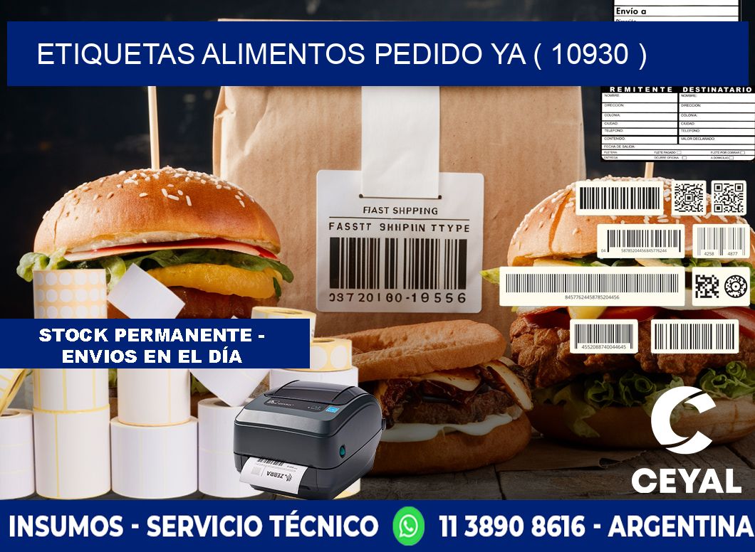 etiquetas alimentos pedido ya ( 10930 )