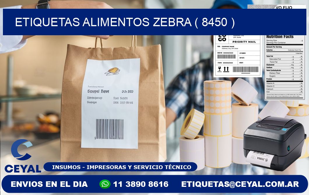 etiquetas alimentos zebra ( 8450 )
