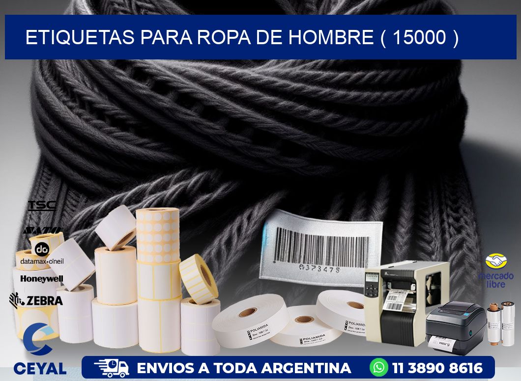 etiquetas para ropa de hombre ( 15000 )