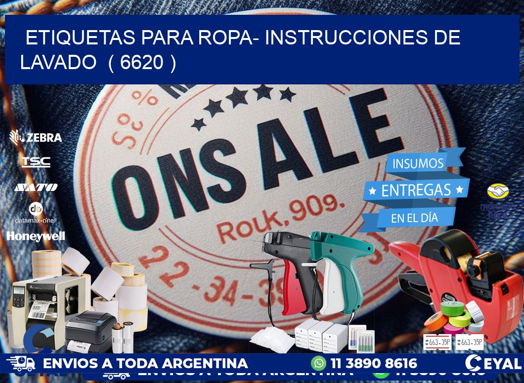 etiquetas para ropa- instrucciones de lavado  ( 6620 )