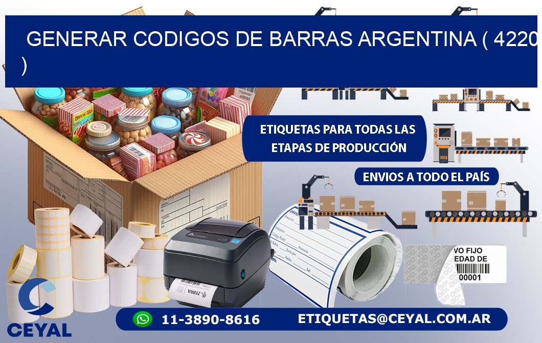 generar codigos de barras argentina ( 4220 )