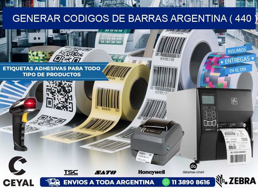 generar codigos de barras argentina ( 440 )