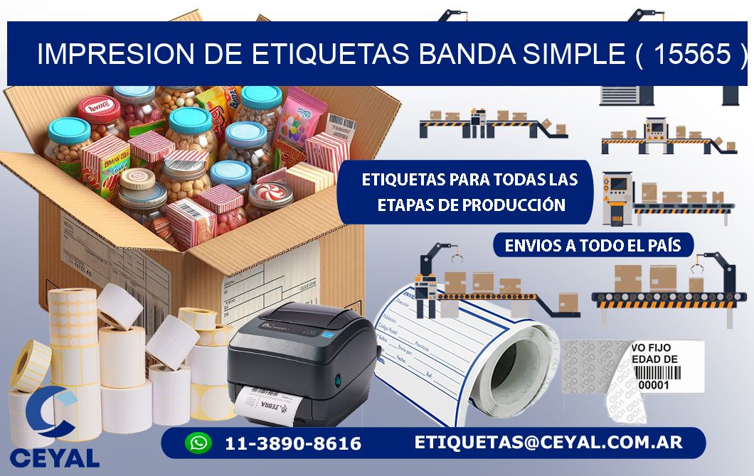 impresion de etiquetas banda simple ( 15565 )