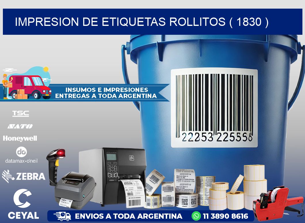impresion de etiquetas rollitos ( 1830 )