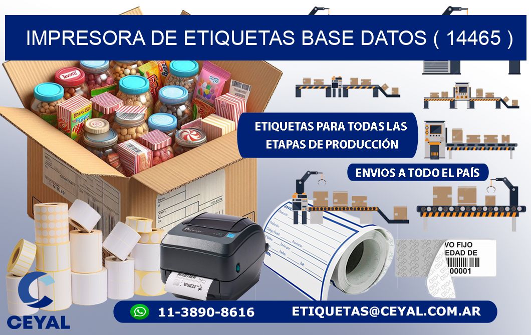 impresora de etiquetas base datos ( 14465 )