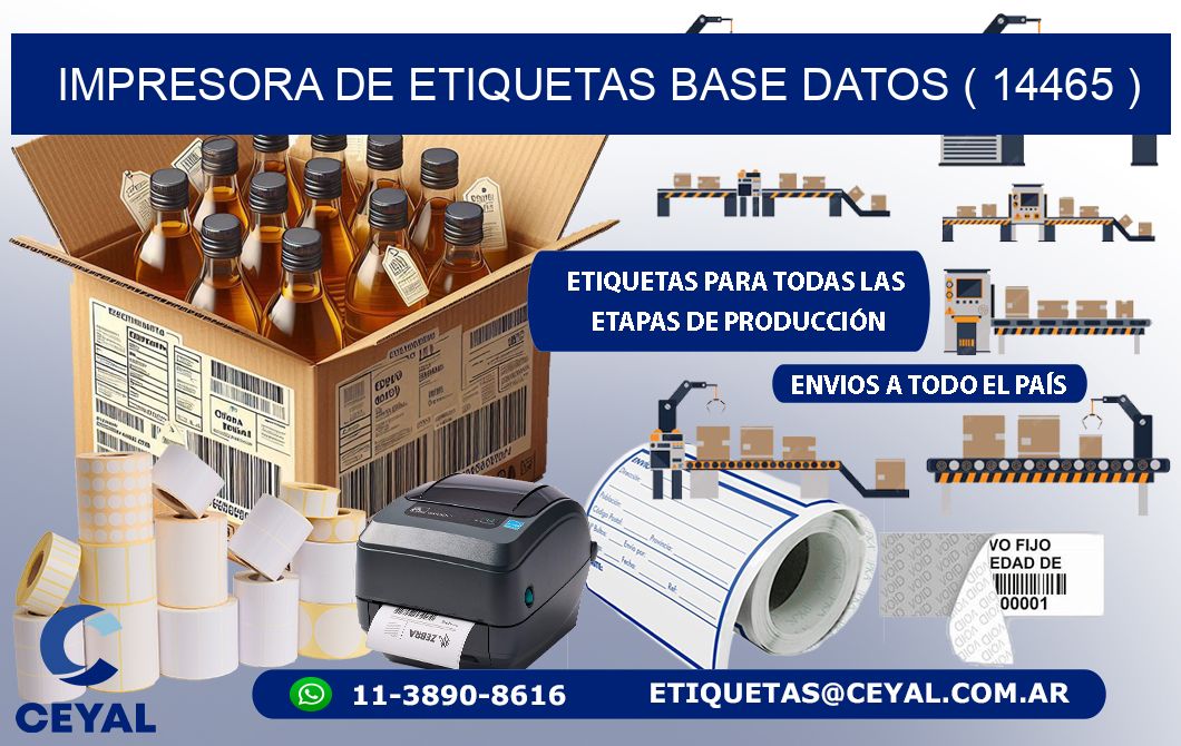 impresora de etiquetas base datos ( 14465 )