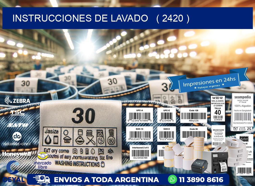 instrucciones de lavado   ( 2420 )