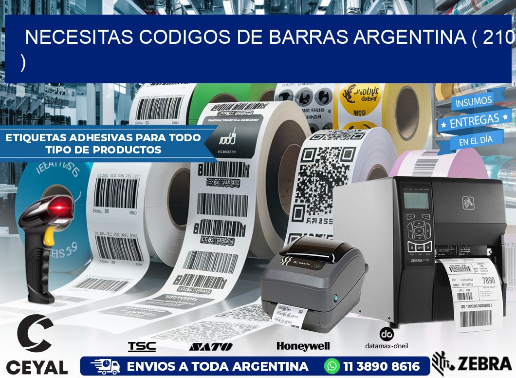 necesitas codigos de barras argentina ( 210 )