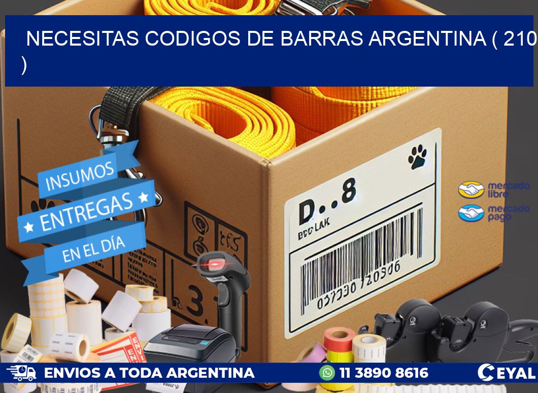 necesitas codigos de barras argentina ( 210 )
