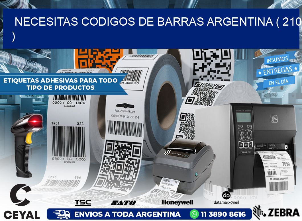 necesitas codigos de barras argentina ( 210 )