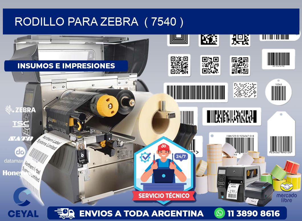 rodillo para zebra  ( 7540 )