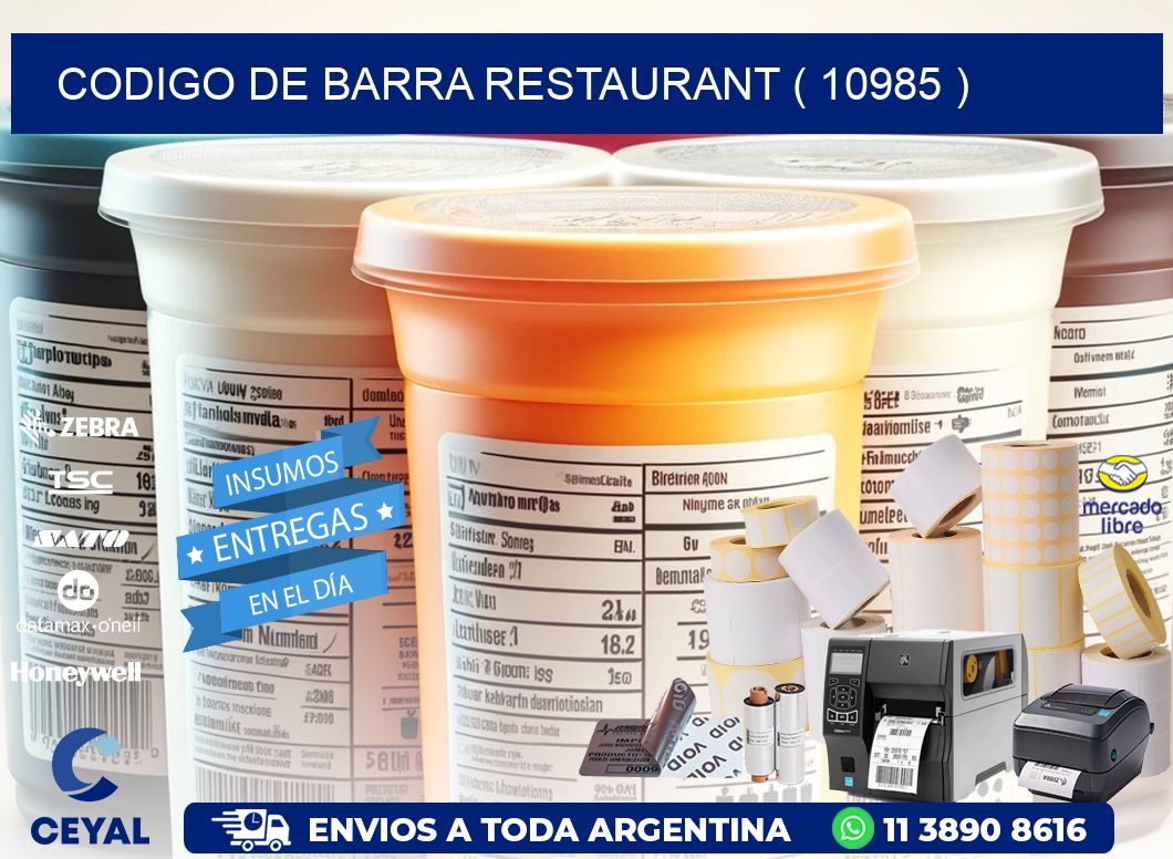 CODIGO DE BARRA RESTAURANT ( 10985 )