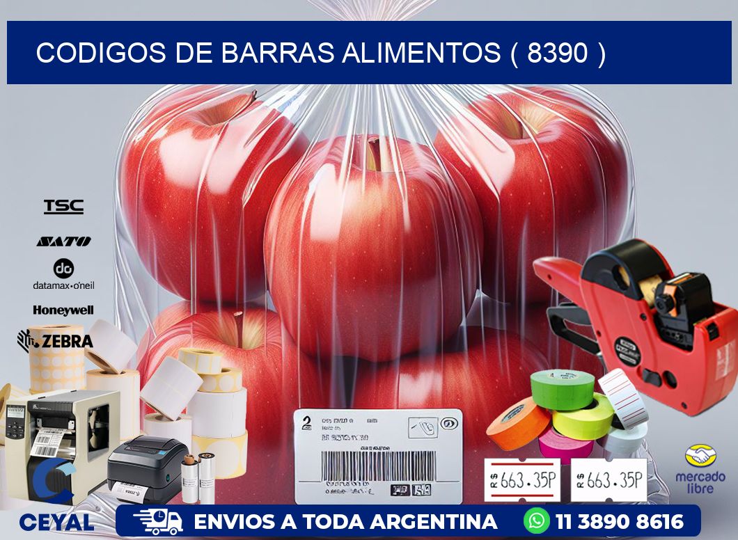 CODIGOS DE BARRAS ALIMENTOS ( 8390 )