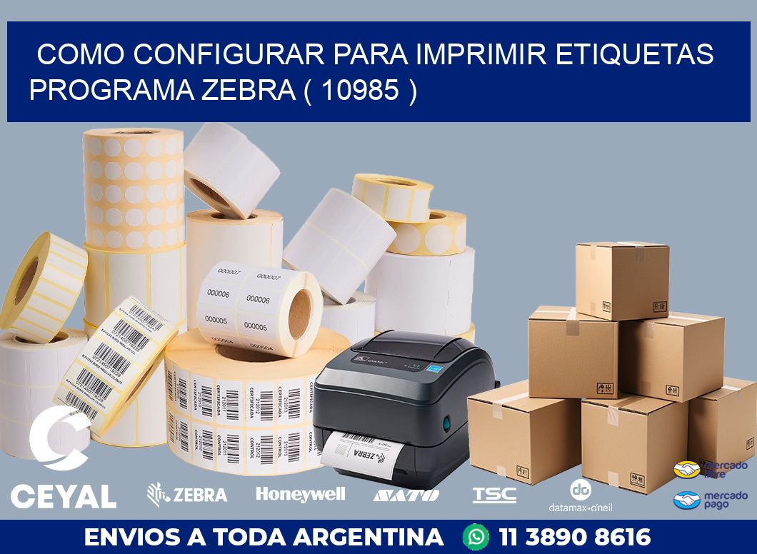 COMO CONFIGURAR PARA IMPRIMIR ETIQUETAS PROGRAMA ZEBRA ( 10985 )