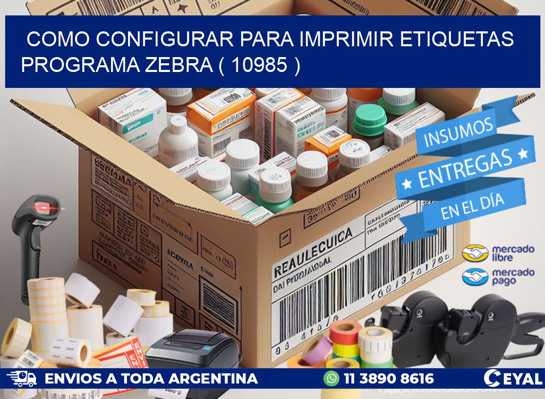 COMO CONFIGURAR PARA IMPRIMIR ETIQUETAS PROGRAMA ZEBRA ( 10985 )