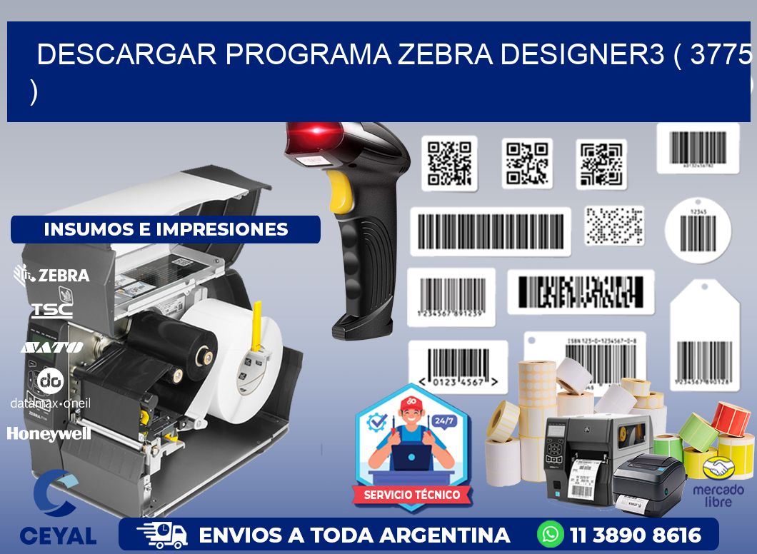 DESCARGAR PROGRAMA ZEBRA DESIGNER3 ( 3775 )