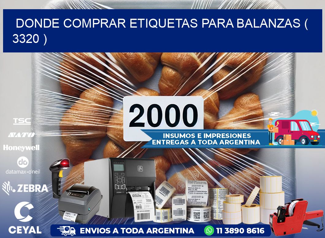 DONDE COMPRAR ETIQUETAS PARA BALANZAS ( 3320 )