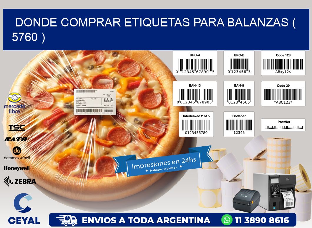 DONDE COMPRAR ETIQUETAS PARA BALANZAS ( 5760 )