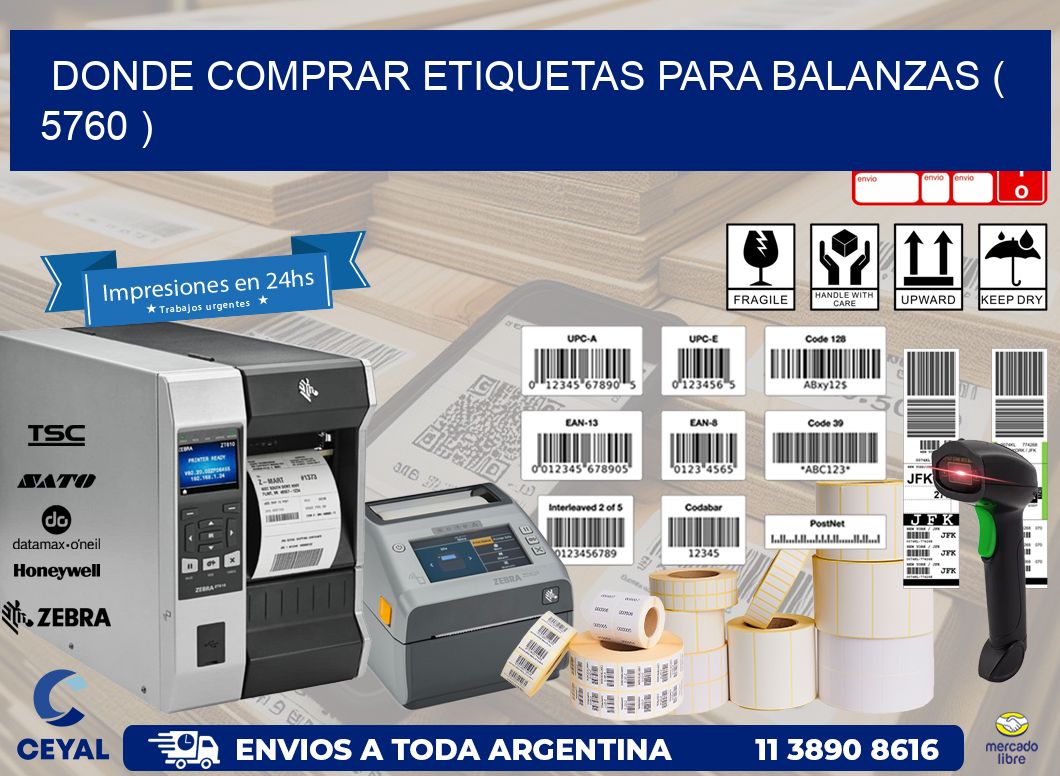 DONDE COMPRAR ETIQUETAS PARA BALANZAS ( 5760 )