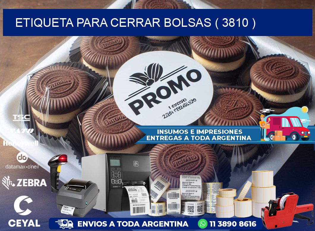 ETIQUETA PARA CERRAR BOLSAS ( 3810 )