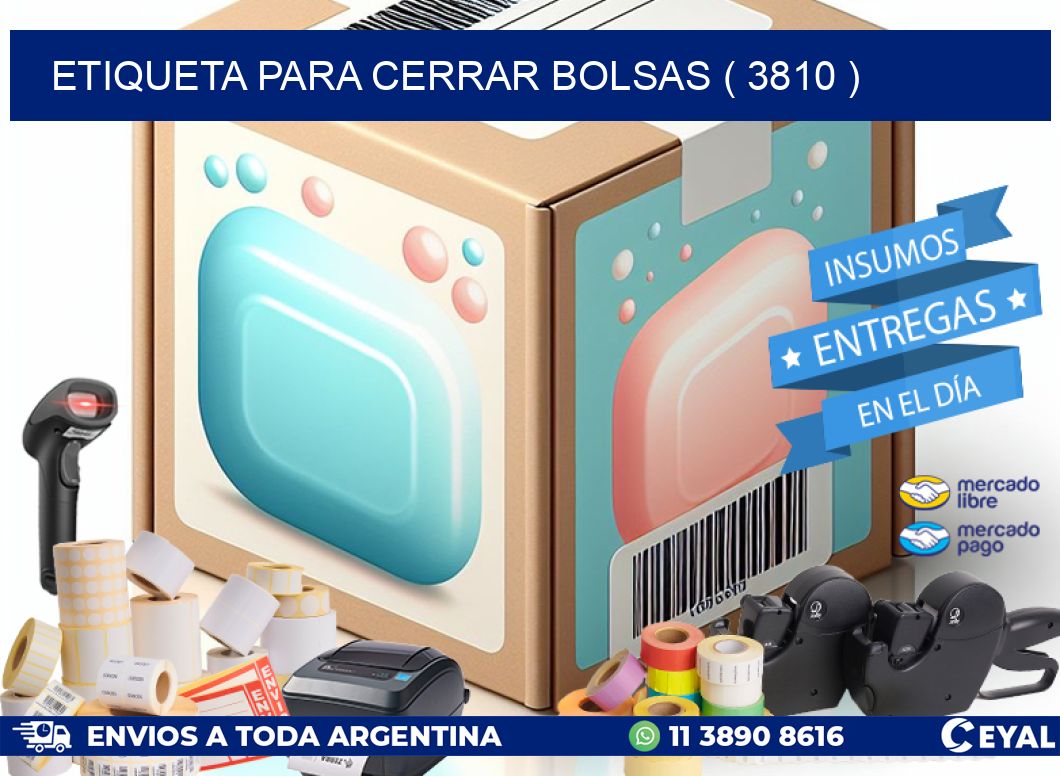 ETIQUETA PARA CERRAR BOLSAS ( 3810 )