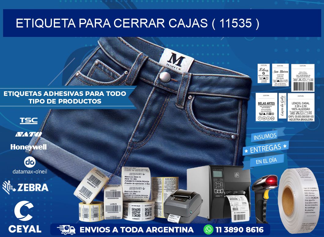 ETIQUETA PARA CERRAR CAJAS ( 11535 )