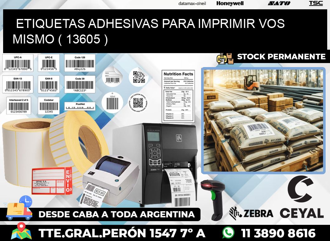 ETIQUETAS ADHESIVAS PARA IMPRIMIR VOS MISMO ( 13605 )