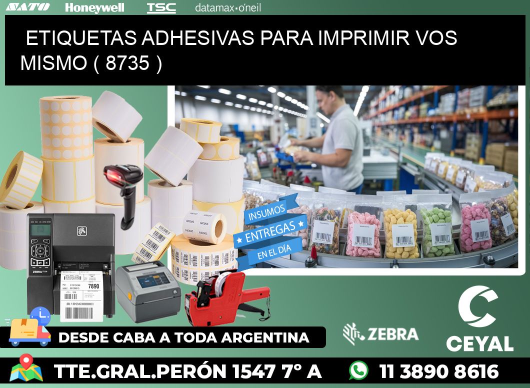 ETIQUETAS ADHESIVAS PARA IMPRIMIR VOS MISMO ( 8735 )