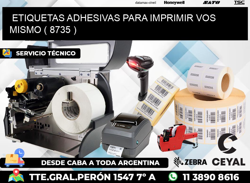 ETIQUETAS ADHESIVAS PARA IMPRIMIR VOS MISMO ( 8735 )