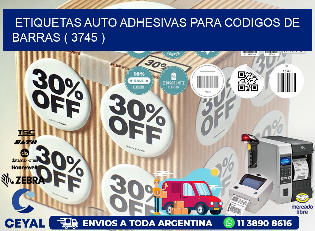 ETIQUETAS AUTO ADHESIVAS PARA CODIGOS DE BARRAS ( 3745 )