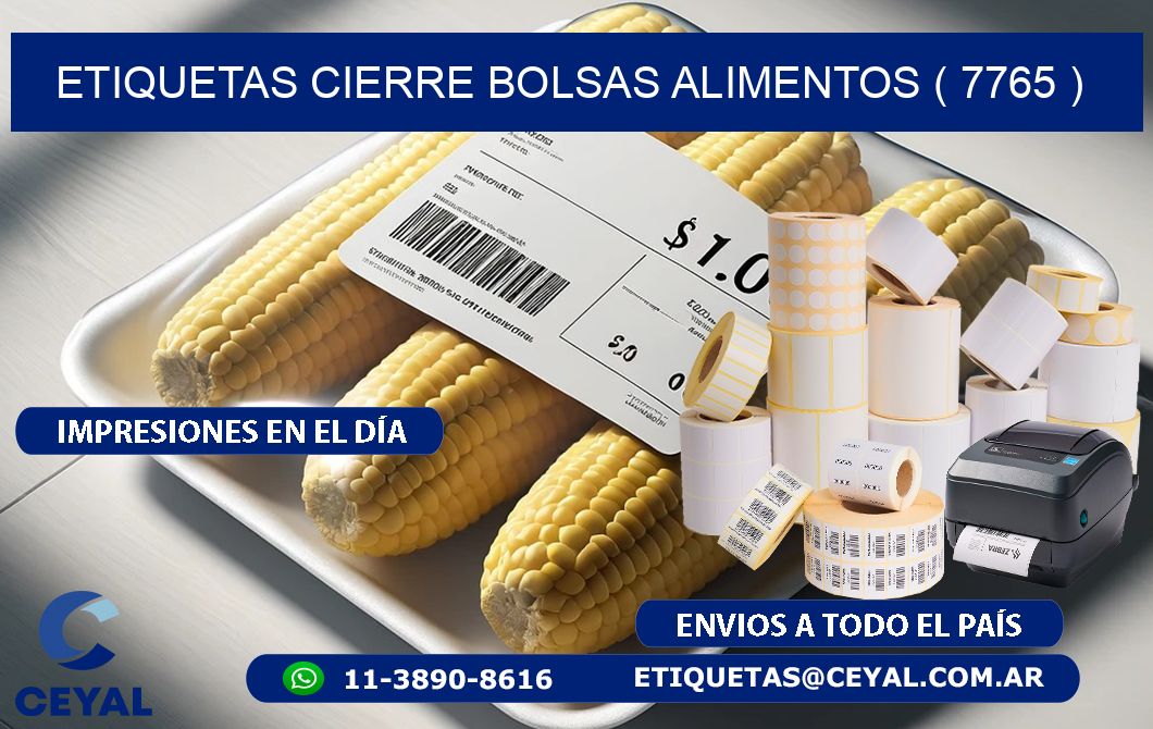 ETIQUETAS CIERRE BOLSAS ALIMENTOS ( 7765 )