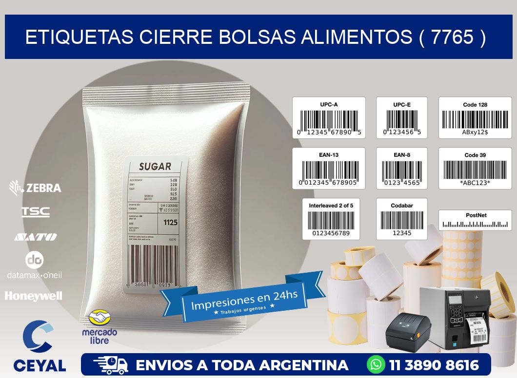 ETIQUETAS CIERRE BOLSAS ALIMENTOS ( 7765 )