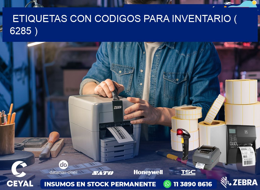 ETIQUETAS CON CODIGOS PARA INVENTARIO ( 6285 )