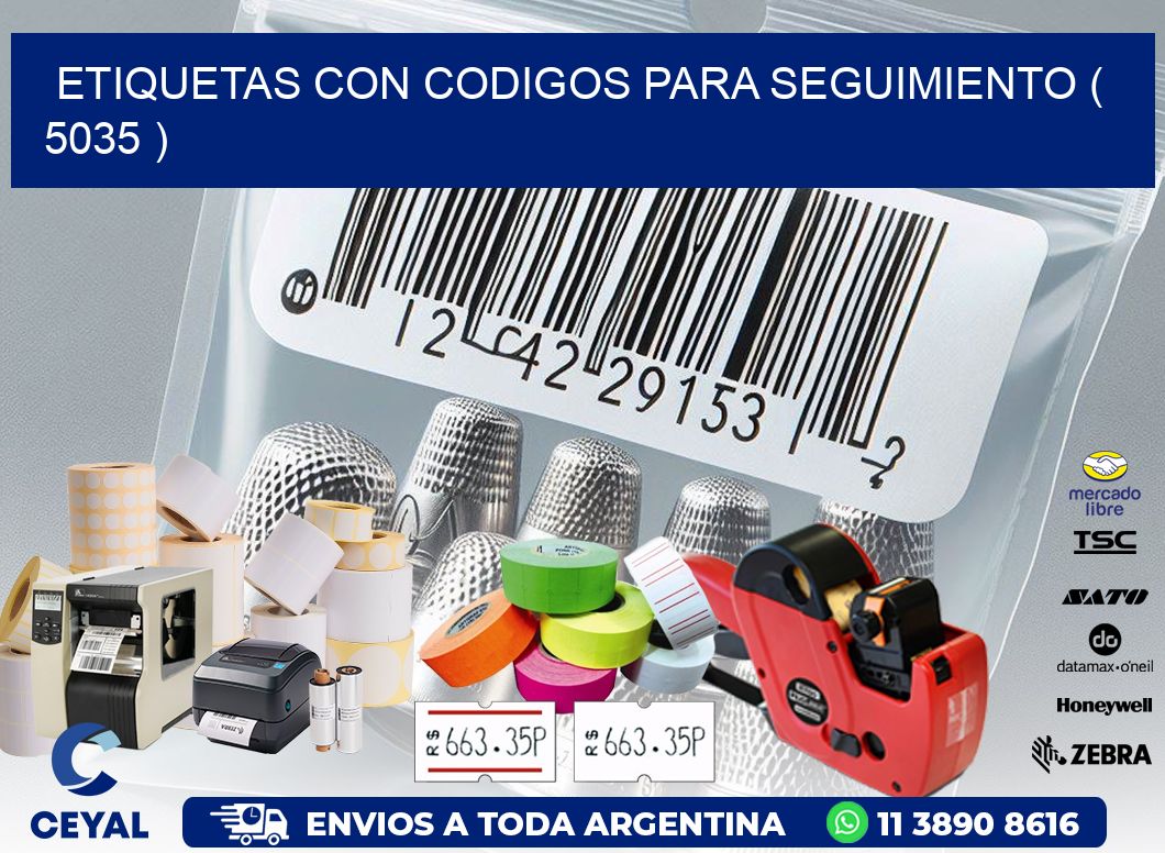 ETIQUETAS CON CODIGOS PARA SEGUIMIENTO ( 5035 )