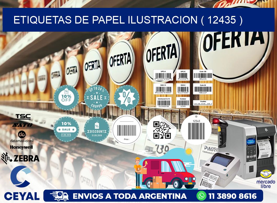 ETIQUETAS DE PAPEL ILUSTRACION ( 12435 )