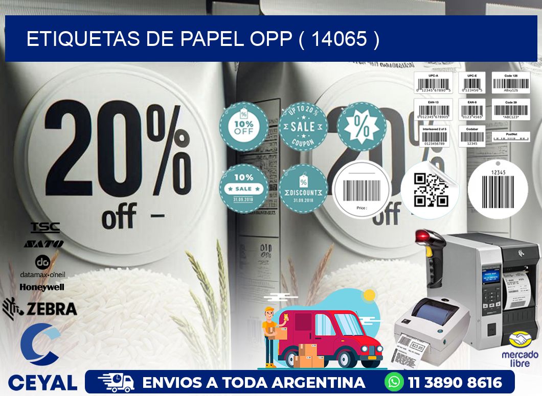 ETIQUETAS DE PAPEL OPP ( 14065 )