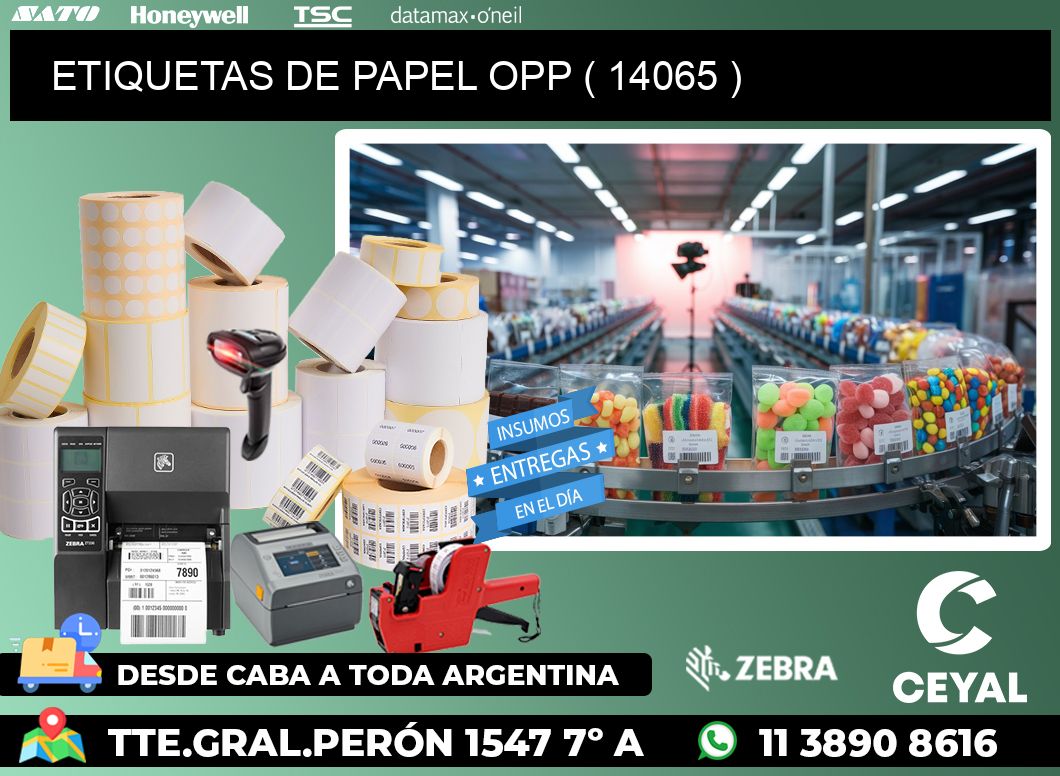 ETIQUETAS DE PAPEL OPP ( 14065 )