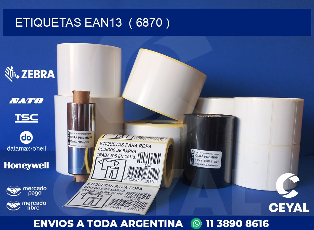 ETIQUETAS EAN13  ( 6870 )