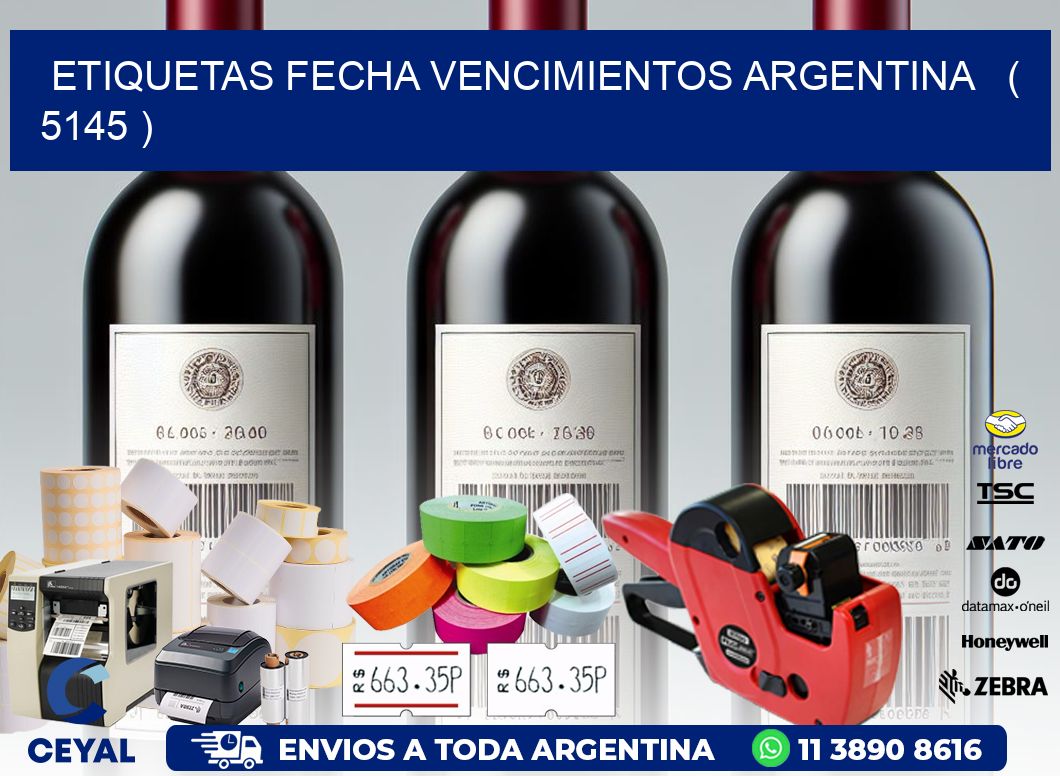 ETIQUETAS FECHA VENCIMIENTOS ARGENTINA   ( 5145 )