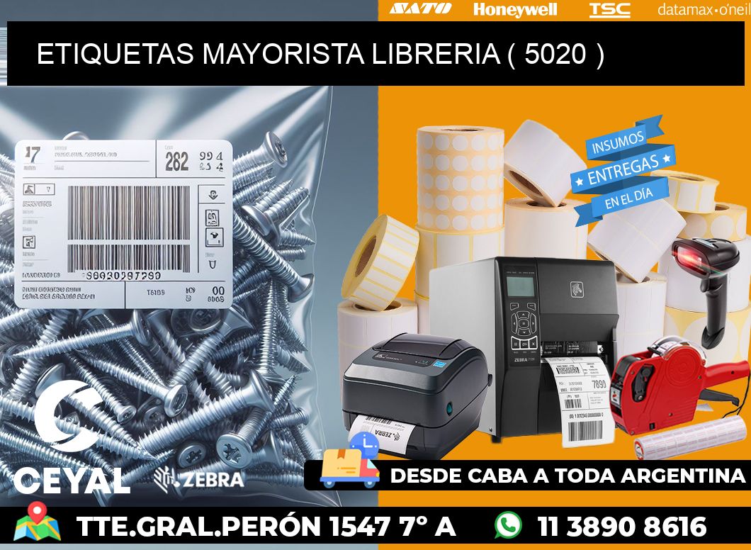 ETIQUETAS MAYORISTA LIBRERIA ( 5020 )