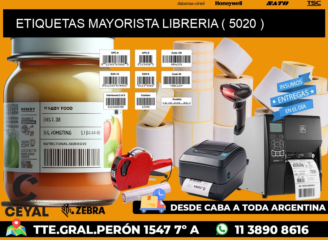 ETIQUETAS MAYORISTA LIBRERIA ( 5020 )